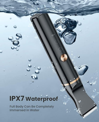 oneisall 2 Speed Cat Clippers with Double Blades, Rechargeable Cordless Small Cat Paw Trimmer, Low Noise for Trimming Dog's Hair Around Paws, Eyes, Ears, Face, Rump (Black)