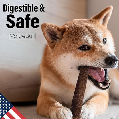 ValueBull USA Collagen Sticks for Dogs, 6 Inch Medium Chews, Natural Long-Lasting Dog Treats, 200 Count Bulk Pack - Promotes Joint, Skin & Coat Health with Glucosamine and Chondroitin