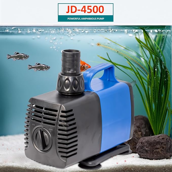 1190 GPH Submersible Pump(4500L/H,35W) Ultra Quiet Adjustable Amphibious Internal External Water Pump for Pond,Aquarium,Fish Tank,Fountain,Hydroponics,Statuary,Sump Pump - 1 Pc