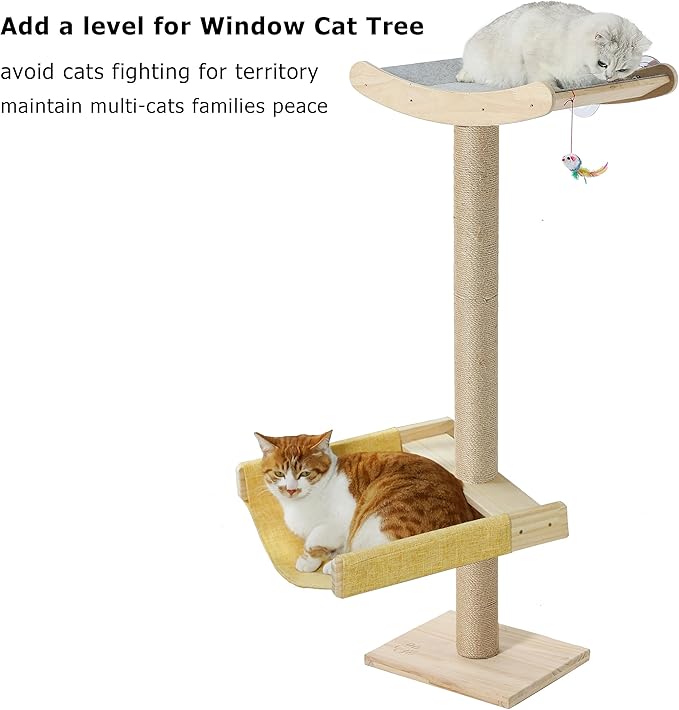 Hammock for Cat Window Tree Accessory Fit for Multi Cats Familes Window Cat Perch for Lounge
