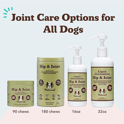 Natural Dog Company Liquid Glucosamine Hip & Joint Oil for Dogs, 16 oz, Extra Strength Cartilage & Joint Support, Helps Mobility and Eases Occasional Stiffness, Dog Vitamins & Supplements