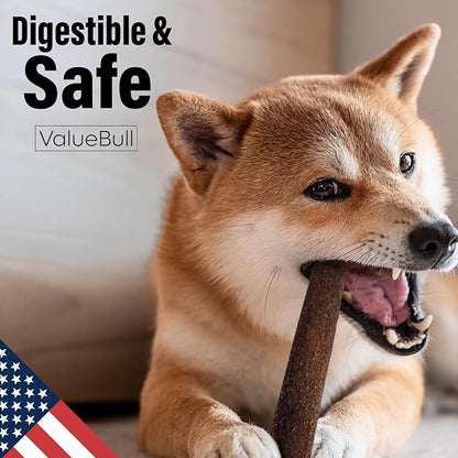 ValueBull USA Collagen Sticks for Dogs, 12 Inch Medium Chews, Natural Long-Lasting Dog Treats, 25 Count - Promotes Joint, Skin & Coat Health with Glucosamine and Chondroitin