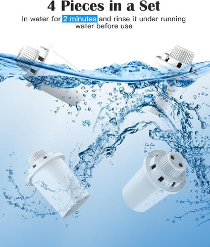 (4 Pack) Replacement Filters for lesotc Dog Water Fountain, High-Efficiency & Safer & Cleaner Replacement Water Filters for lesotc Large Dog Water Fountain/Dog Water Bowl Dispenser