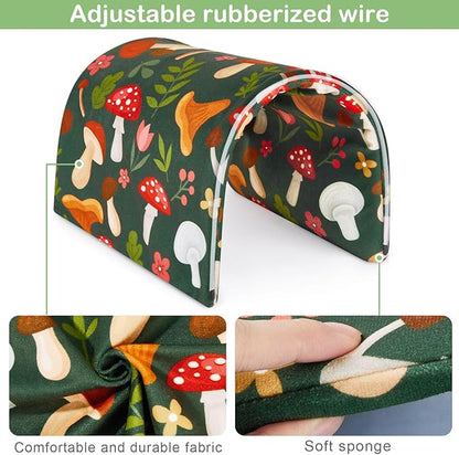 Bienbee Guinea Pig Tunnel, Guinea Pig Hideout, Washable Rabbit Tunnel and Bunny House, Rabbit Toys in Cages for Guinea Pig Bunny Rabbit Small Animal Green Mushroom