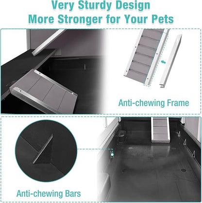 Guinea Pig Cage,2-Story Hamster Cage with Anti-Chewing Pull Out Tray,Small Animal Cage for Rabbit,Rat,Hedgehog,Chinchilla