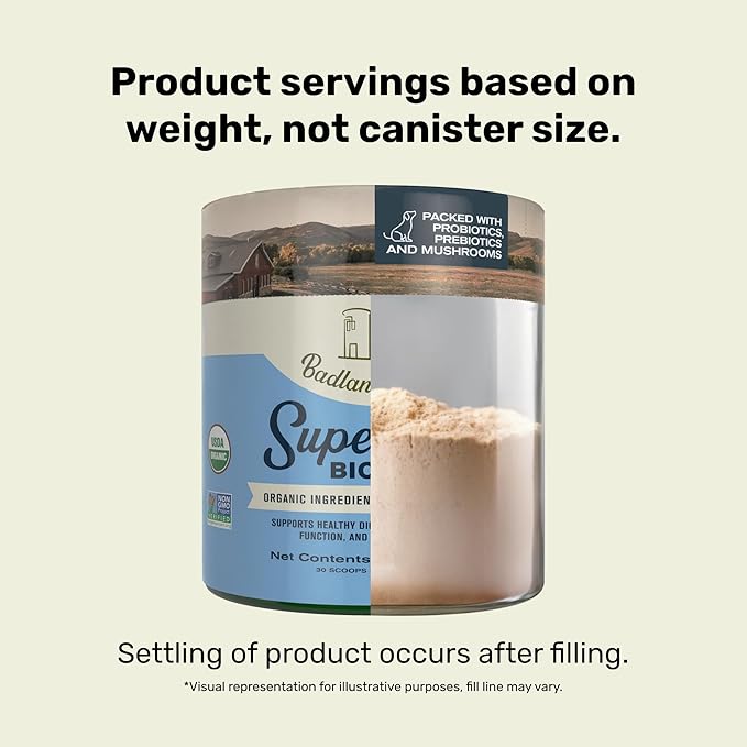 Super Gut Biotics Canine Digestive Supplement,Probiotics, Prebiotics, Supports Healthy Digestion, Immune System Function and Gut Flora by Katherine Heigl (30 Scoops)