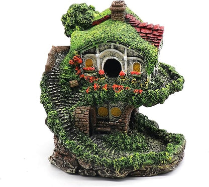 Aquarium Decor Hideaway Cave, Betta Fish Tank House Accessories for Amphibians, Goldfish, Shrimp, Conch