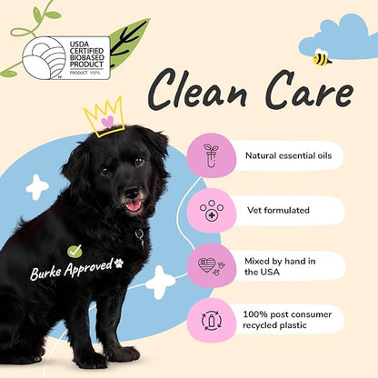 kin+kind Flea and Tick Shampoo for Dogs & Cats Vet Formulated - Plant Powered, Safe and Effective Dog and Cat Shampoo - Lemongrass Scent - Prevent Fleas and Ticks - Made in USA 12 fl oz