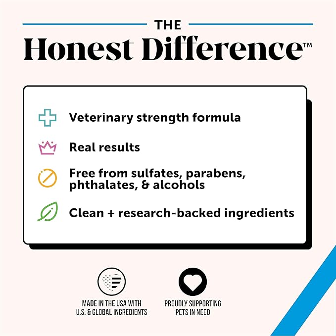 Chlorhexidine Cat & Dog Seasonal Itch Relief Shampoo, for Allergies, Itching, Skin and Coat Supplement, Helps Shedding, Hot Spots, Deodorizing Dog Shampoo & Grooming Supplies,16oz