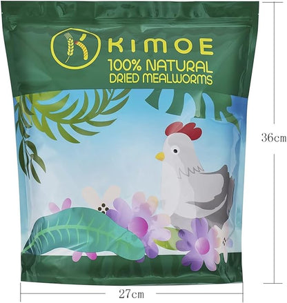 kimoe 5LB 100% Natural Non-GMO Dried mealworms-High-Protein for Birds, Chicken，Ducks