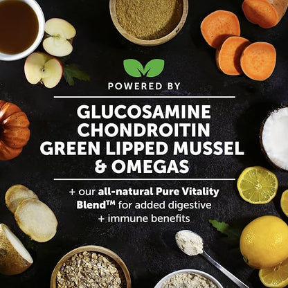 Hip & Joint Health Max Strength - Natural Joint Supplement for Dogs Chews - Glucosamine, Omega-3s, Chondroitin, Green Lipped Mussel - Help Improve Mobility, May Reduce Discomfort (90 ct)