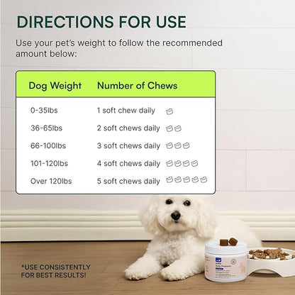 Wuffes Daily Probiotic for Dogs - Supports Digestive Health, Gut Balance, and Immune System - with Prebiotics, Marshmallow Root, and Pumpkin Powder - 60 Soft Chews