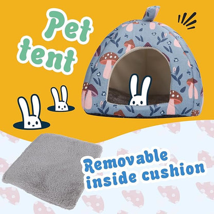 2-Pack Guinea Pig Hideout with Tunnel for Small Animals(Guinea Pig Bedding Warm & Lightweight, Easy to Clean)