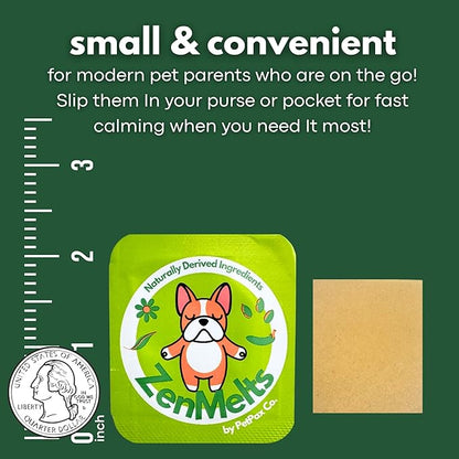 Calming Strips for Dogs 4-in-1 – 10 Strips – Relaxation Support with Chamomile, L-Theanine, Tryptophan & Melatonin for Dogs – Supports Calm During Fireworks, Storms & Travel – Pet Zen Formula