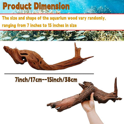 Hamiledyi Aquarium Driftwood, Natural Large 7-15in Coral Driftwood for Aquarium Decor Reptile Tank Decor Terrarium Ornament Wood Branch Trunk Stump for Fish Betta Lizard