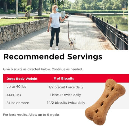 Nutri-Vet Hip & Joint Biscuits for Dogs, Dog Hip & Joint Supplement, Functional Treat, Large Sized Biscuit, 300mg of Glucosamine, 6 lb Bag