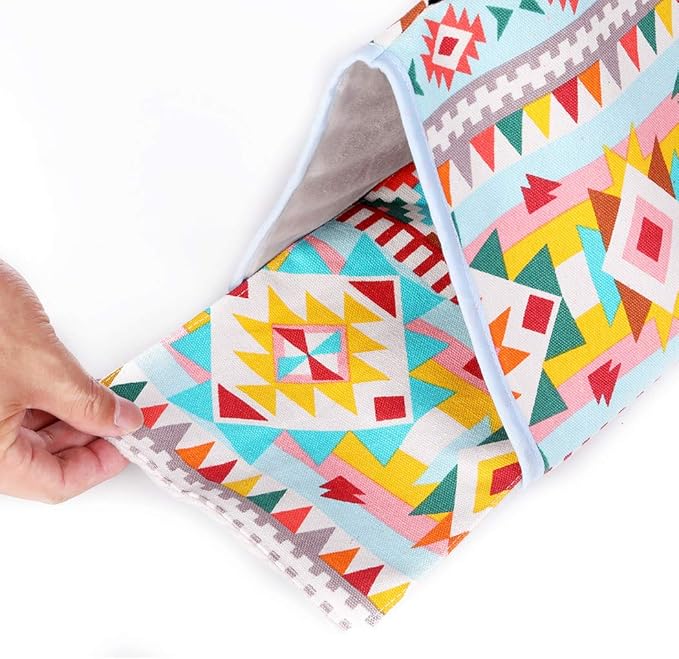 KINTOR Bird Nest Snuggle Hut,Parrot Habitat Cave Hanging Tent for Small Medium Parrots Budgies Eclectus Parakeet Cockatiels Lovebird African Grey (Pink Ethnic, M)