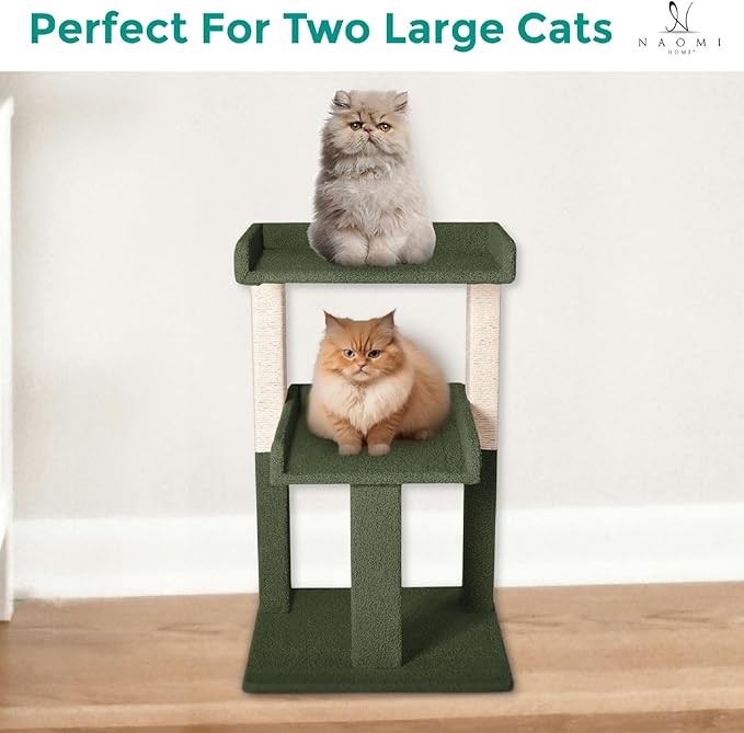 Lulu Large Cat Tower Green