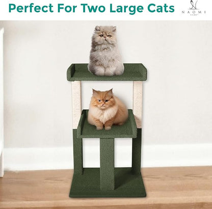 Lulu Large Cat Tower Green