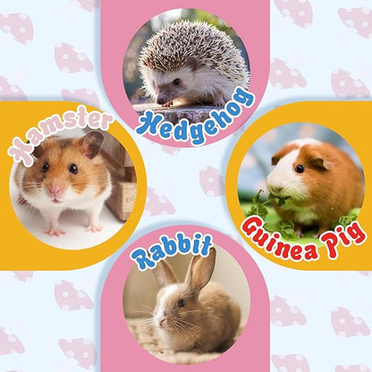 2-Pack Guinea Pig Hideout with Tunnel for Small Animals(Guinea Pig Bedding Warm & Lightweight, Easy to Clean)