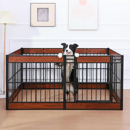 Dog Playpen, 31.5" Height Dog Pen Indoor, Heavy Duty, Safe and Sturdy, Furniture Style Puppy Pen