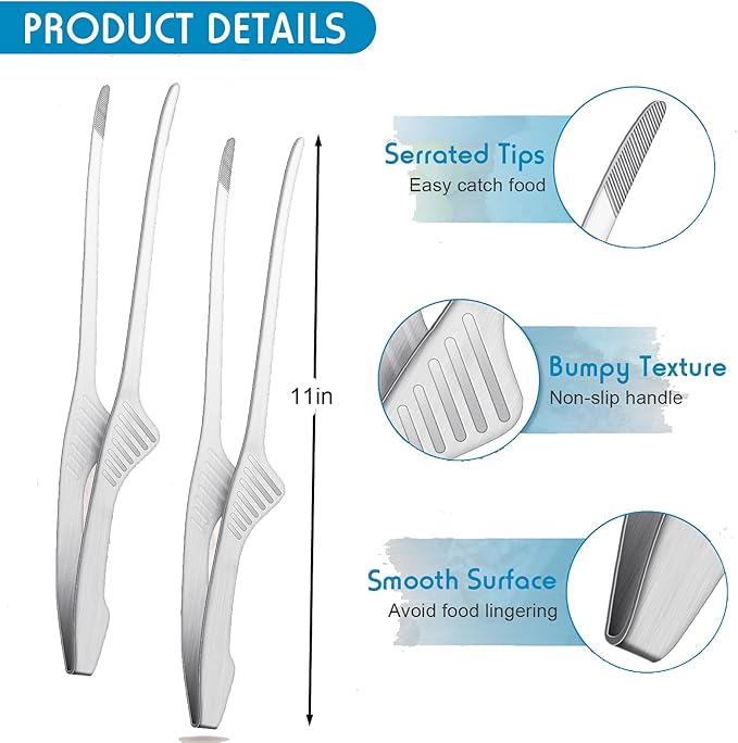 Woyrise 5Pcs Reptile Feeding Kit, 3Pcs Stainless Steel Feeding Tongs, Rubber Tipped Soft Tweezers, Bug Feeder Cricket Clamp, 2Pcs Reptile Food Dish Water Bowl for Reptiles,Gecko,Bearded Dragon, Spider