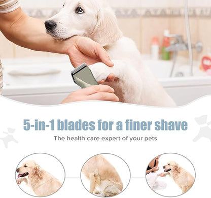 5 in 1 Fine Replacement Blades Compatible with Wahl Bravura Clipper Chromado，Creativa，Figura Dog Clippers for Dogs Grooming