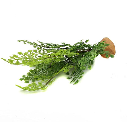 JIHAQUA Lifelike Reptile Tank Plant Decor - Realistic Artificial Plastic Plant for Terrariums and Pet Enclosures (Style A)