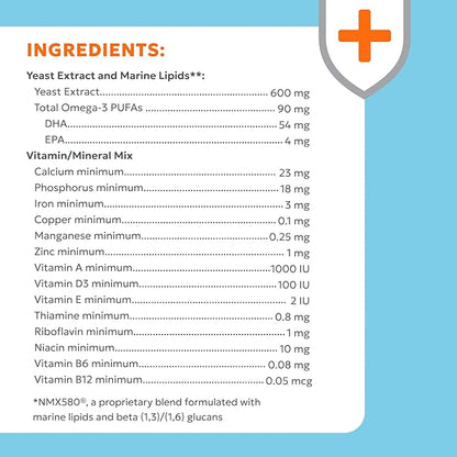 Nutramax Laboratories Nutramax Imuquin Immune Health Supplement Powder for Dogs, with Beta Glucans, Marine Lipids, Vitamins and Minerals, 30 Packets, Updated Version
