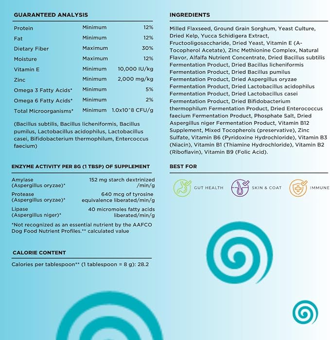 Dinovite 3 in 1 Probiotic for Medium Dogs, Skin & Coat, Digestive Health & Joint Relief, Dog Food Toppers, Immune Support, Allergy Relief & Itch Relief Skin Care, 90 Servings (18-45lb)