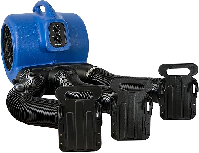 XPOWER X-800TF-MDK 3/4HP Professional Pet Grooming Carbon Dust Free Cage Dryer with Multi Drying Kit & Timer For Quicker Turnaround Time