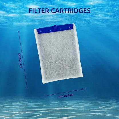 10 Pack Large Replacement Filter Cartridges for Tetra Whisper Bio-Bag Filters, Compatible with 20i,40i/IQ20,30,45,60/PF20,30,40,60 Filters and ReptoFilter Aquariums