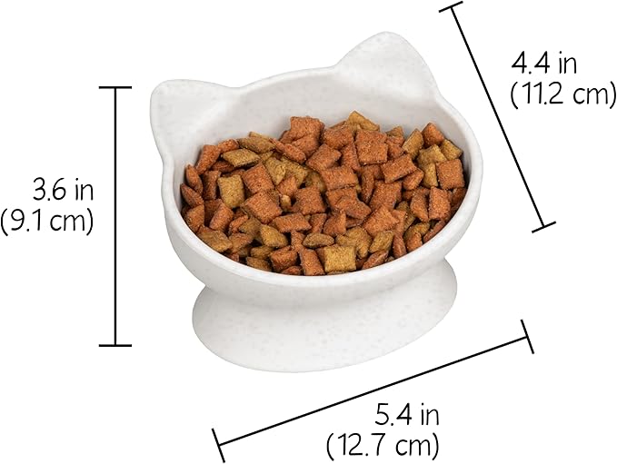 Kitty City Raised Cat Ear Bowls, Small Bowls 2pk (Modern)