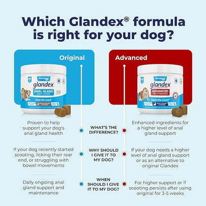 Vetnique Labs Glandex Anal Gland Soft Chew Treats with Pumpkin for Dogs Digestive Enzymes, Probiotics Fiber Supplement for Dogs Boot The Scoot (Pork Liver Chews, 60 Count)