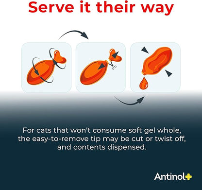 Plus, Mobility, Hip, and Joint Supplement for Cats, Green-Lipped Mussels and Krill Oil - Cat Joint Supplement, 30 Soft Gels