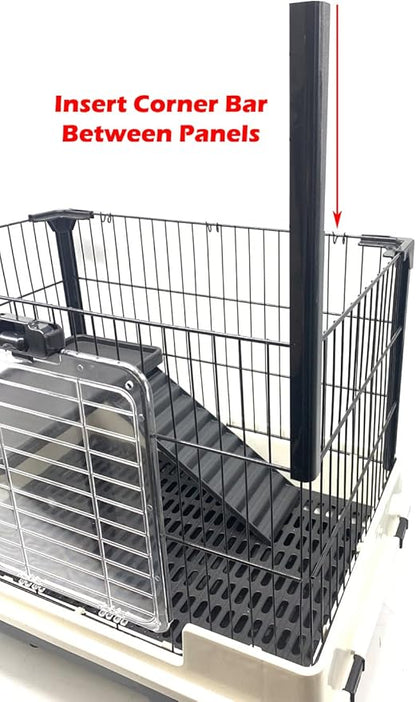 Pink Large Multi-Floor Deluxe in/Outdoor Guinea Pig Chinchilla Ferret Squirrel Hedgehog Kitten Rabbit Bunny Hutch House Critter Habitat Easy Removale Washable Tray Paw Safe Platform Ladder Floor