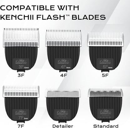 Kenchii Flash Dog Clippers for Grooming - 4-in-1 Digital Cordless Dog Grooming Clippers - Precision Pet Grooming Trim, Shape, and Style Effortlessly, Pearl Black