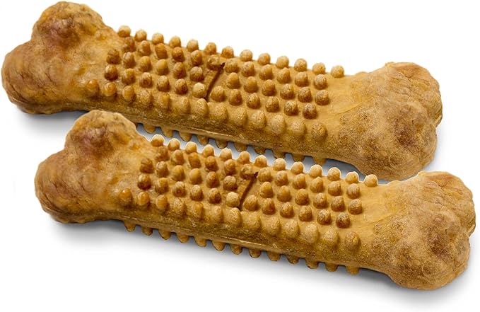 Nylabone Nubz Natural Dog Chew Treats for Large Dogs, Long Lasting Dog Bones Made in USA, Chicken Flavor Breath Freshener Dental Chews, for Dogs Up to 50 lbs. (8 Count)