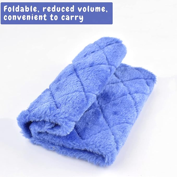 Pet Bird Nest Hammock Hanging Cave Cage Plush Snuggle Happy Hut Tent Bed (Medium, Deep Blue)