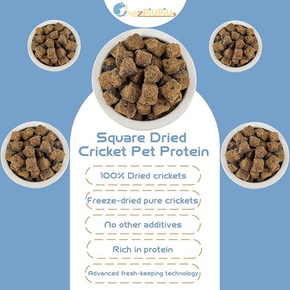 Naturals Freeze-Dried Cricket & Lizards Food Compressed Squares-Bite-Sized for Bearded Dragons, Wild Birds, Chicken, Fish & Reptiles 5.82 OZ