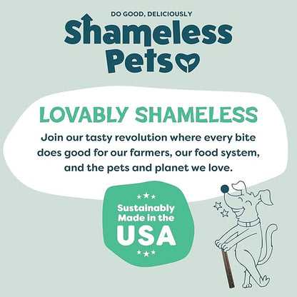 Shameless Pets Dental Chews for Dogs, Mighty Mint Dental Sticks, Healthy Treats for Teeth Cleaning & Fresh Breath - Free from Grain, Corn, & Soy for Small Dogs, 32 Sticks