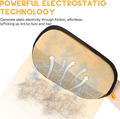 Pet Hair Remover, 2025 Upgrated Five-Finger Electrostatic Pet Hair Removal Gloves, Cat & Dog Hair Remover for Couch, Furniture,Clothing, Animal Fur Removal Tool, Cat Grooming Gloves-2PCS