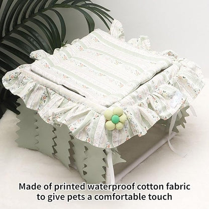 Guinea Pig Bed, Small Animal Bed Guinea Pig Hideout Sleeping Bed for Chinchilla Hamster Rat Guinea Pig Tent with Cushion for All Seasons (Yellow)