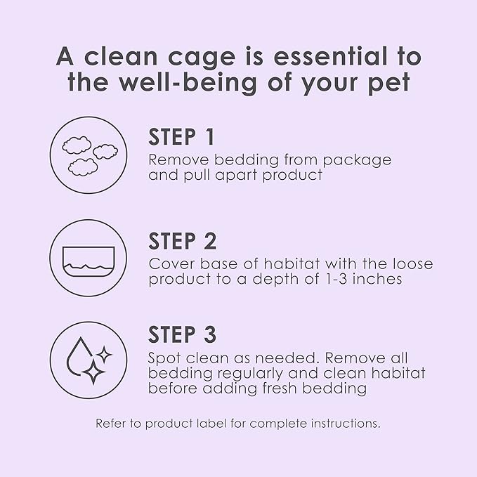 Kaytee Clean & Cozy Lavender Paper Bedding For Pet Guinea Pigs, Rabbits, Hamsters, Gerbils, and Chinchillas, 49.2 Liters