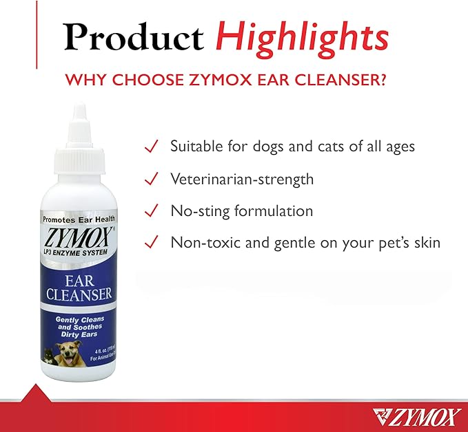 Zymox Ear Cleanser With Bio-Active Enzymes, 4 oz.