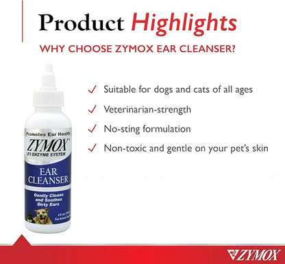 Zymox Ear Cleanser With Bio-Active Enzymes, 4 oz.