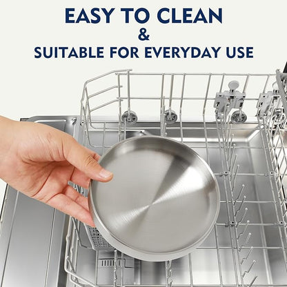 Elevated Cat Bowls for Indoor Cats – Raised Bamboo Cat Food Table with 2 Stainless Steel Dishes, Adjustable Height (4.25"/3.07"), Whisker Friendly Feeding Station