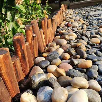 10lbs White River Rocks, 1-2 Inch Natural Pebbles for Indoor Plants, High Polished Decorative Stones Vase Filler Fish Tank Aquariums Landscaping Garden Outdoor and Indoor DIY