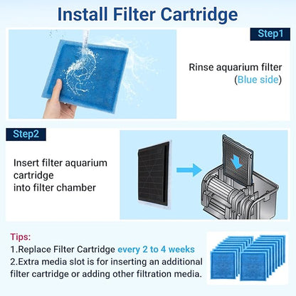 16 Pack Aquarium Filter Cartridges Compatiable with Marineland Penguin PRO Power Filters 200 275 350 375, Rite Size C Filter Cartridges Replacement