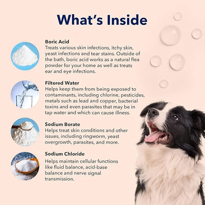 Vets Preferred Eye Cleaner for Dogs - Dog Eye Wash Drops for Infection & Tear Stain Remover - Improves Allergy Symptoms, Infections & Runny Eyes - Dog Eye Drops Rinse for Every Dog - 4 Oz